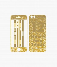 Золотая наклейка на Iphone 5S «На...